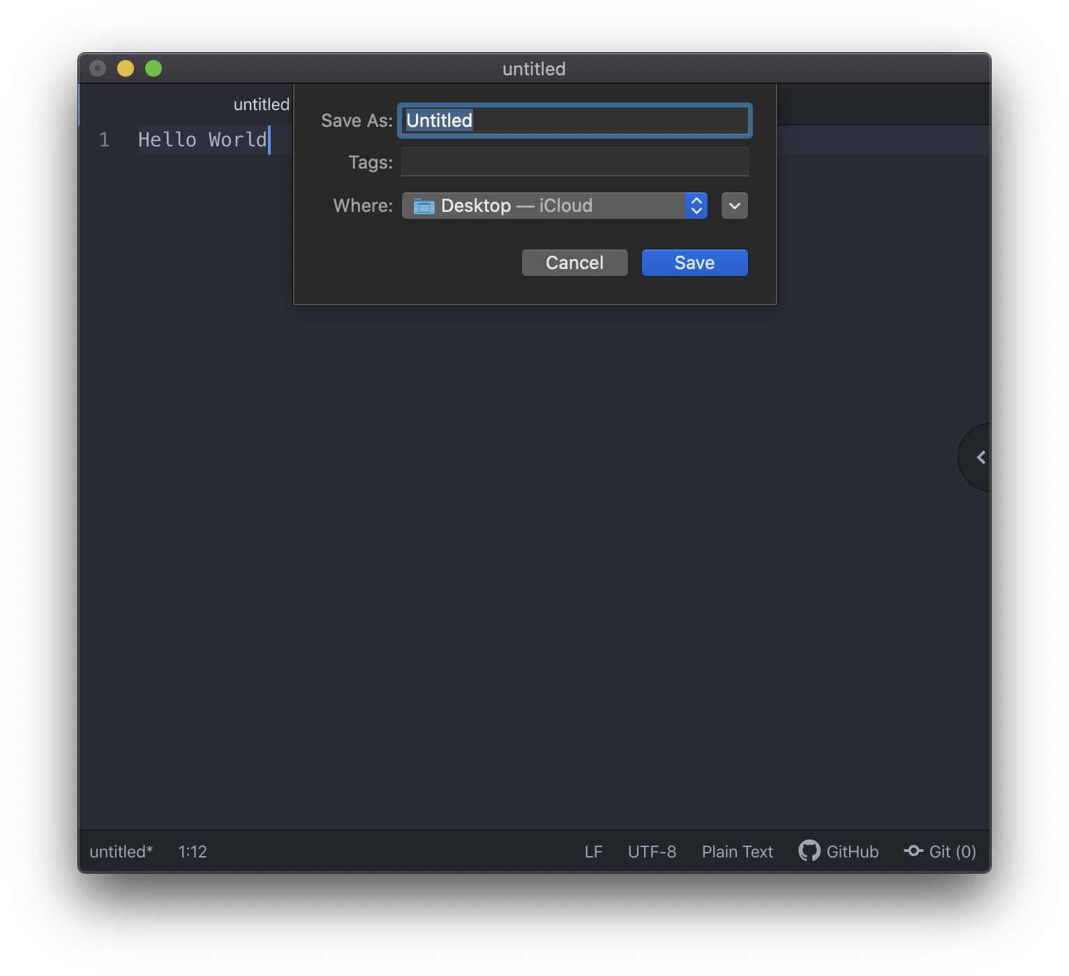 atom editor macos